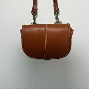 Liz Claiborne small brown leather satchel purse